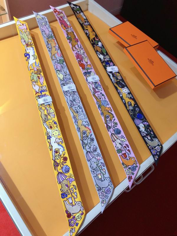 Hermes silk ribbon 5X86cm E0509178